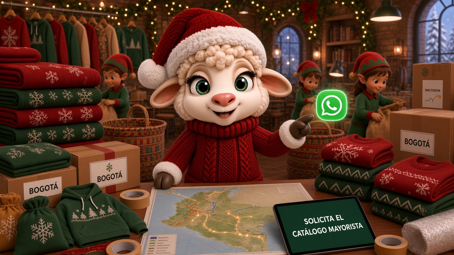 fábrica de sacos navideños en Bogotá