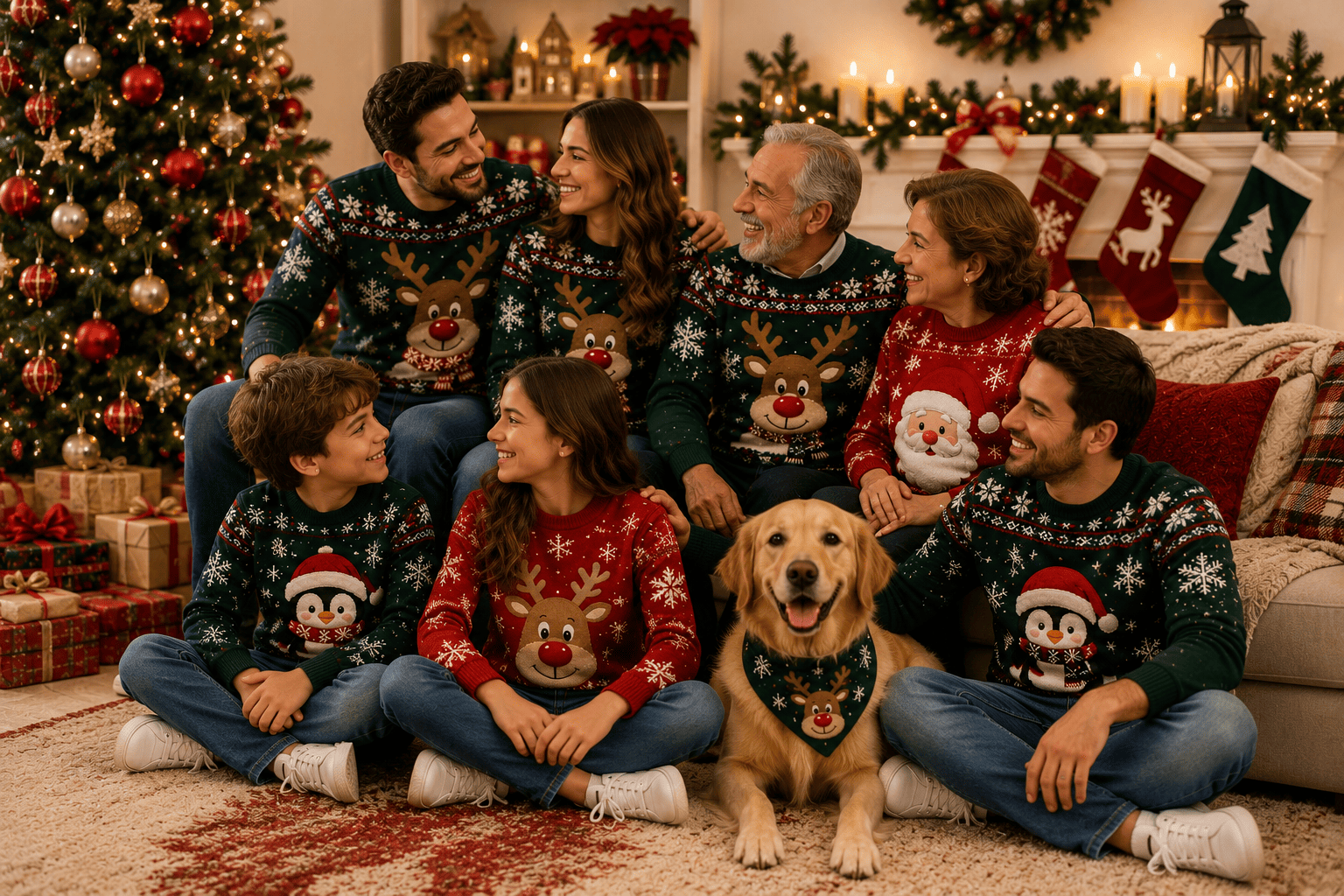 sacos peronalizados para la familia completa