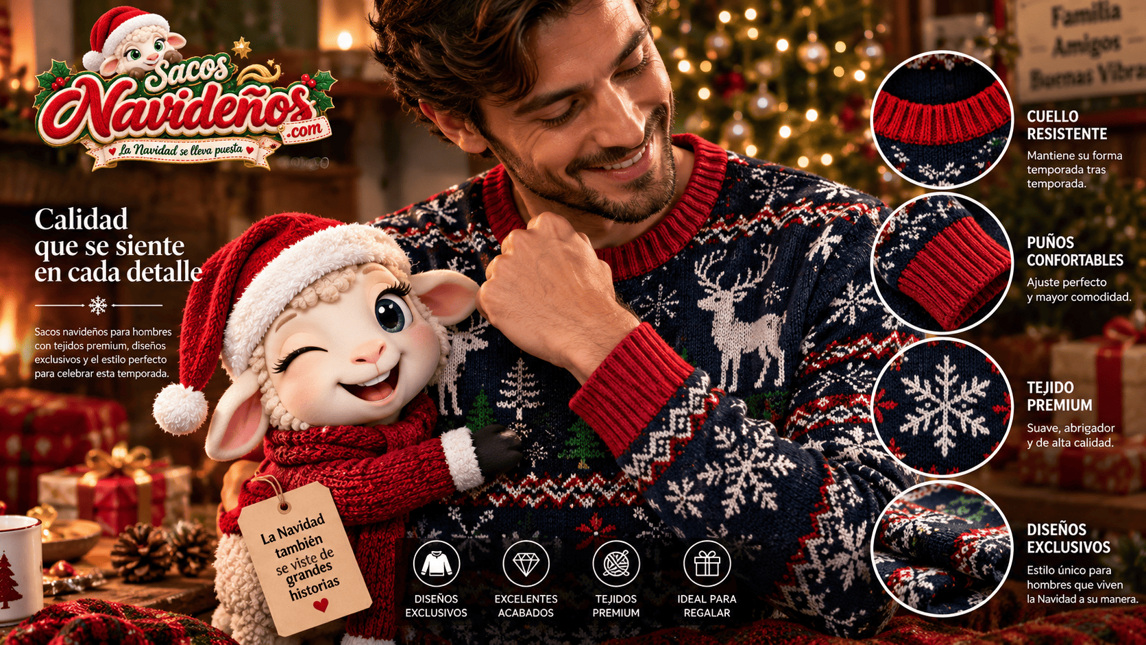 buzos navideños para hombres