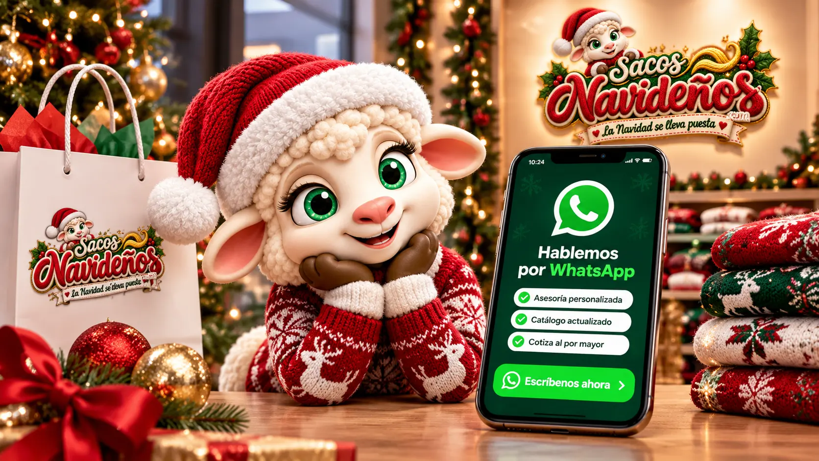 sacons navideños al por mayor en san vicotirnos
