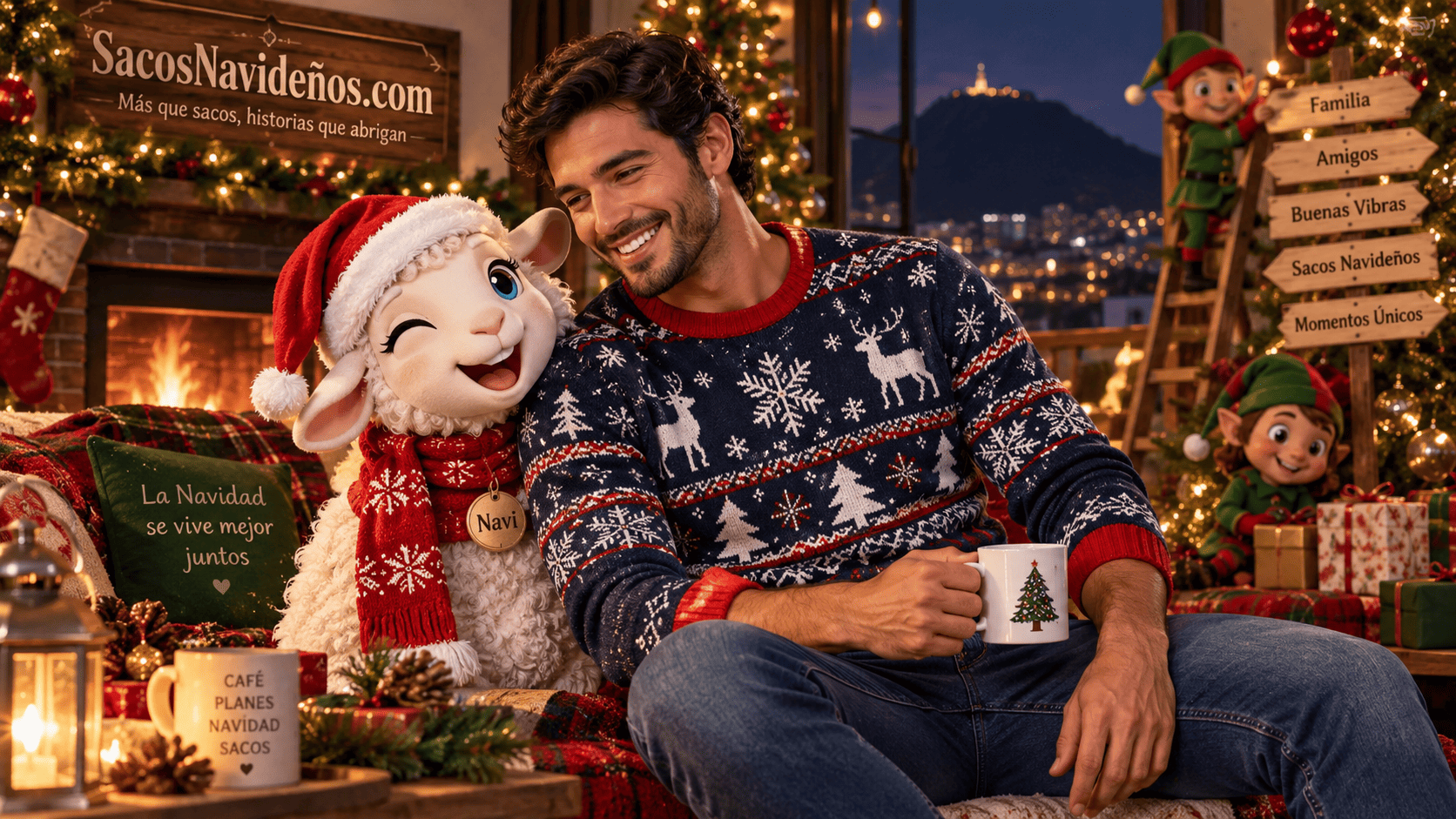 sacos navideños para hombre