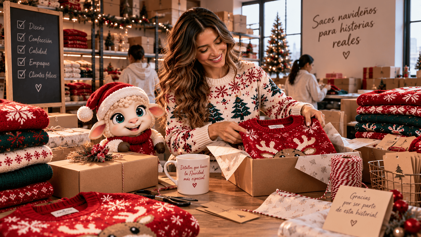sacos navideños para mujeres