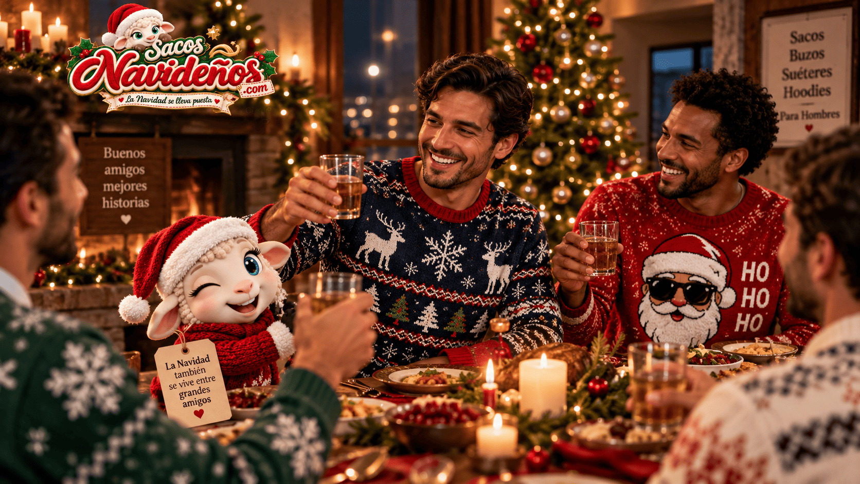 suéteres navideños para hombre